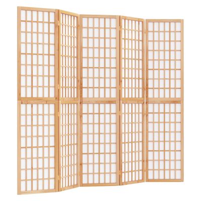 vidaXL 5-panels rumdeler 200x170 cm foldbar japansk stil