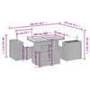 vidaXL sofasæt til haven 5 dele med hynder polyrattan sort