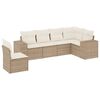vidaXL sofas&aelig;t til haven 6 dele med hynder polyrattan beige
