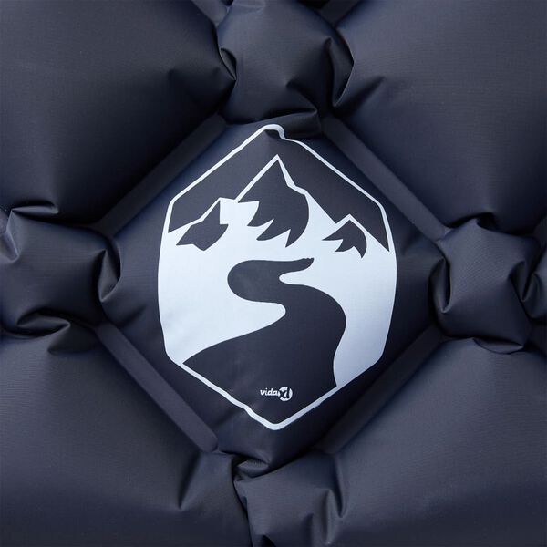 vidaXL 1-personers campingmadras med pude oppustelig grå