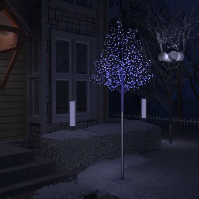 vidaXL juletræ 600 LED'er kirsebærblomst 300 cm blåt lys