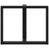 vidaXL spisebordsben T-formet 2 stk. sort 100x35x(72-73) cm st&aring;l