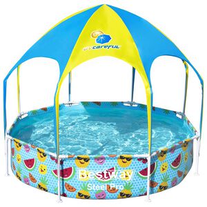 Bestway Steel Pro UV Careful fritst&aring;ende badebassin til b&oslash;rn 244x51 cm