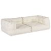 vidaXL 2-personers modulsofa stof 140x70x36 cremefarvet