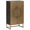 vidaXL Highboard Messing 53,5 x 30 x 95 cm