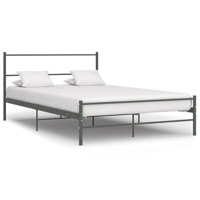 vidaXL sengestel 120 x 200 cm metal grå