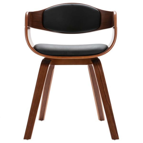 vidaXL spisebordsstole 4 stk. bøjet træ og kunstlæder brun