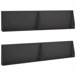 vidaXL St&oslash;ttemur 4 stk. 100 x 12 x 30 cm St&aring;l Sort