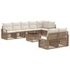 vidaXL Havesofa S&aelig;t 9 stk. Beige polyrattan