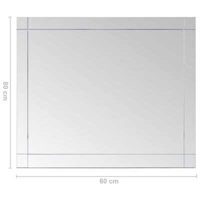 vidaXL vægspejl 80x60 cm glas