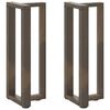 vidaXL konsolbordben T-formet 2 stk. sort 25x28x(72-73) cm st&aring;l