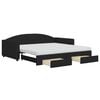 vidaXL daybed med udtr&aelig;k og skuffer 100x200 cm stof sort