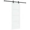 vidaXL Skyded&oslash;r 78 x 211 cm Konstrueret tr&aelig; Hvid og sort
