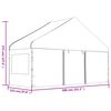 vidaXL pavillon med tag 11,15x5,88x3,75 m polyethylen hvid