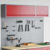 vidaXL V&aelig;rkt&oslash;jsskab og Pegboard S&aelig;t 5 pcs R&oslash;d 150 x 25 x 115 cm St&aring;l