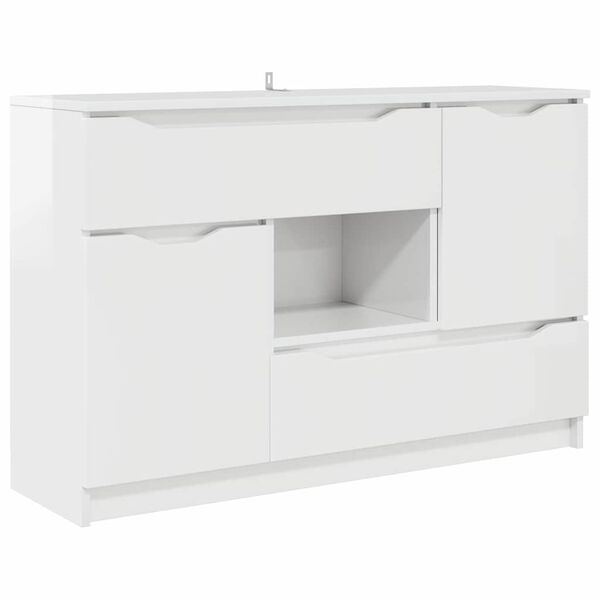 vidaXL Sideboard H&oslash;j gloss hvid 100 x 30 x 65,6 Konstrueret tr&aelig;