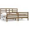 vidaXL sengestel 180x200 cm Super King massivt fyrretr&aelig; gyldenbrun