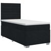 vidaXL Boxmadras med topmadras Sort 80 x 200 cm Stof