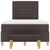 vidaXL Box spring seng med madras M&oslash;rkebrun 120 x 190 cm Stof