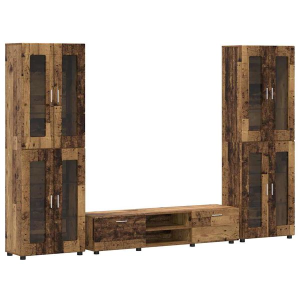 vidaXL TV-m&oslash;bels&aelig;t med skuffe FLORIN Gammelt tr&aelig; Konstrueret tr&aelig;