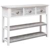 vidaXL sk&aelig;nk 108x30x76 cm massivt kejsertr&aelig; antikgr&aring;