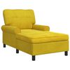 vidaXL Chaise Lounge med pude Gul 91 x 157 x 91 cm Fl&oslash;jl