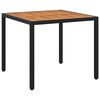 vidaXL havebord 90x90x75 cm polyrattan og akacietr&aelig; sort