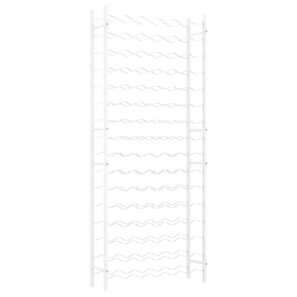 vidaXL vinreol til 96 flasker metal hvid