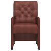 vidaXL Spisebordsstole med hjul 2 pcs Skinnende brun 58 x 67 x 97 cm
