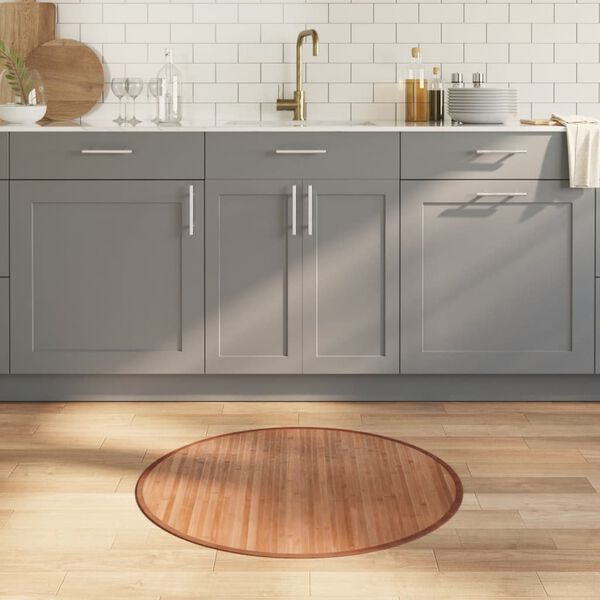 vidaXL gulvt&aelig;ppe 80 cm bambus naturfarvet