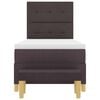 vidaXL Box spring seng med madras M&oslash;rkebrun 90 x 200 cm Stof