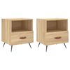 vidaXL sengeborde 2 stk. 40x35x47,5 cm konstrueret tr&aelig; sonoma-eg