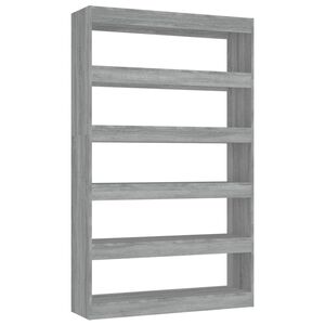 vidaXL bogreol/rumdeler 100x30x166 cm gr&aring; sonoma-eg