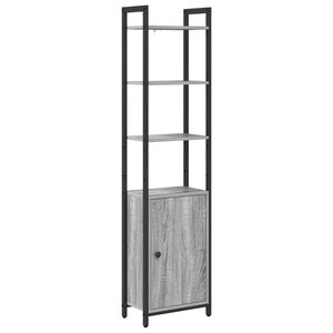 vidaXL Bogskab 6 niveauer 40 x 24 x 161 cm Konstrueret tr&aelig; Gr&aring; Sonoma