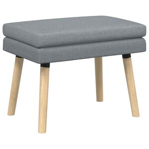 vidaXL Dobbeltlagret b&aelig;nk Lysegr&aring; 60 x 40 x 46 cm Stof