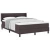 vidaXL Box spring seng med hovedg&aelig;rde M&oslash;rk Brun 200 x 160 cm Stof
