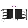 vidaXL køkkenvogn 87,5x38,5x84,5 cm konstrueret træ sort