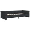 vidaXL daybed med madras og USB 90x200 cm stof sort