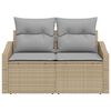 vidaXL Havemøbelsofa med pude 123 x 62 x 69 cm polyrattan