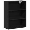 vidaXL Highboard Sort eg 69,5 x 32,5 x 180 cm Konstrueret tr&aelig;