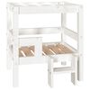 vidaXL hundeseng 55,x53,5x60 cm massivt fyrretr&aelig; hvid