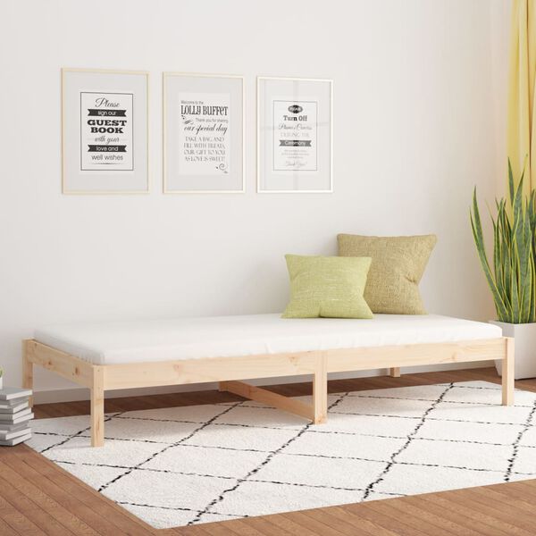 vidaXL daybed 90x190 cm Single massivt fyrretr&aelig;