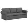 vidaXL Sofa 2 pcs M&oslash;rkegr&aring; 215 x 82 x 80 cm Stof