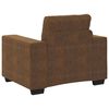 vidaXL Sofa 3 pcs Brun Linned-blandet stof