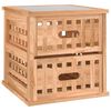 vidaXL sengebord 34x34x34 cm massivt valn&oslash;ddetr&aelig;