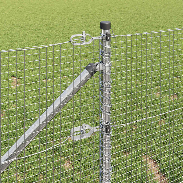 vidaXL Hegnsp&aelig;l S&oslash;lv 10 x 1 m (19 x 19 mm net) St&aring;l