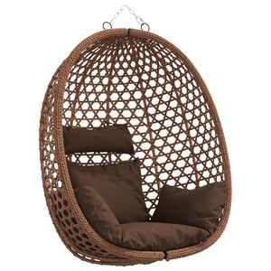 vidaXL H&aelig;ngestol uden stativ Brun 92 x 57,5 x 110 cm polyrattan