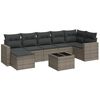 vidaXL sofas&aelig;t til haven 8 dele med hynder polyrattan gr&aring;