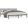 vidaXL sengeramme med sengegavl 193x203 cm metal sort