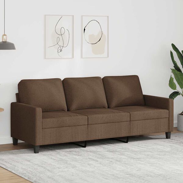 vidaXL 3-personers sofa 180 cm stof brun